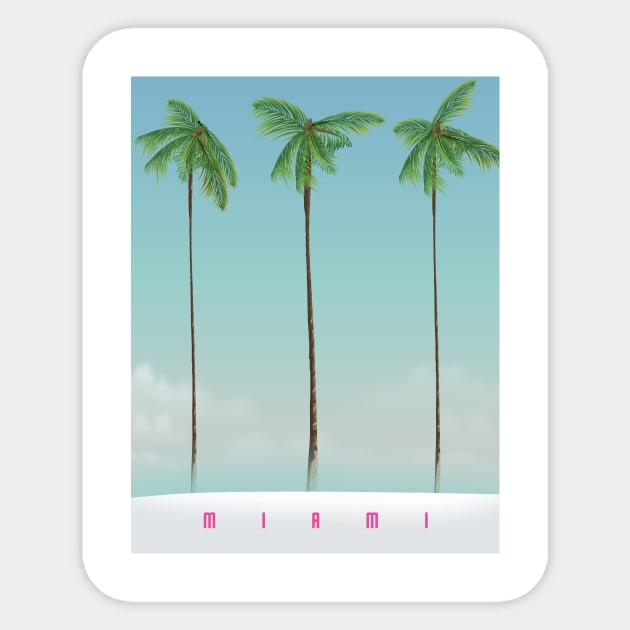 Miami Palm Trees Sticker by nickemporium1